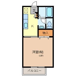 カレッジハイツ三輪の物件間取画像